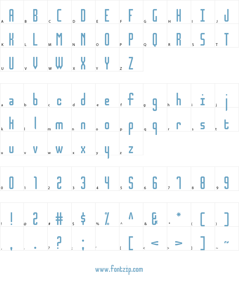 Moderna Of South St Font Character
